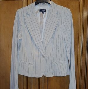 A. Byer Women's Pinstripe Stretch Blazer Nwt
